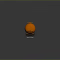 Large Orange Industrial Tank Car on Railroad Track for Freight Transport